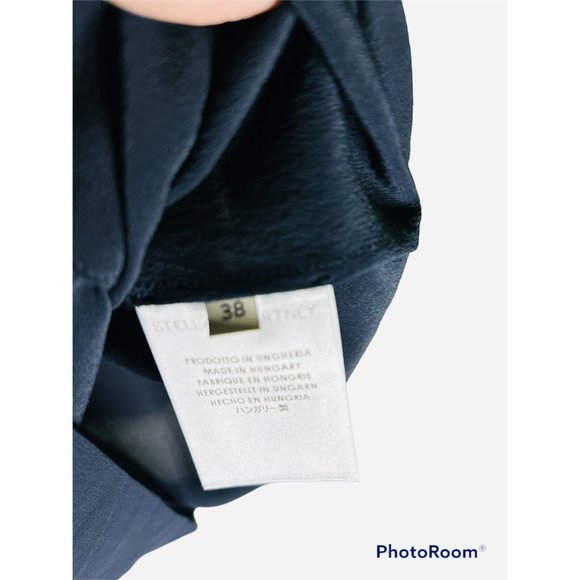 Stella McCartney Navy 100% Silk Blouse Women's Size 38 NEW! - Picture 4 of 6